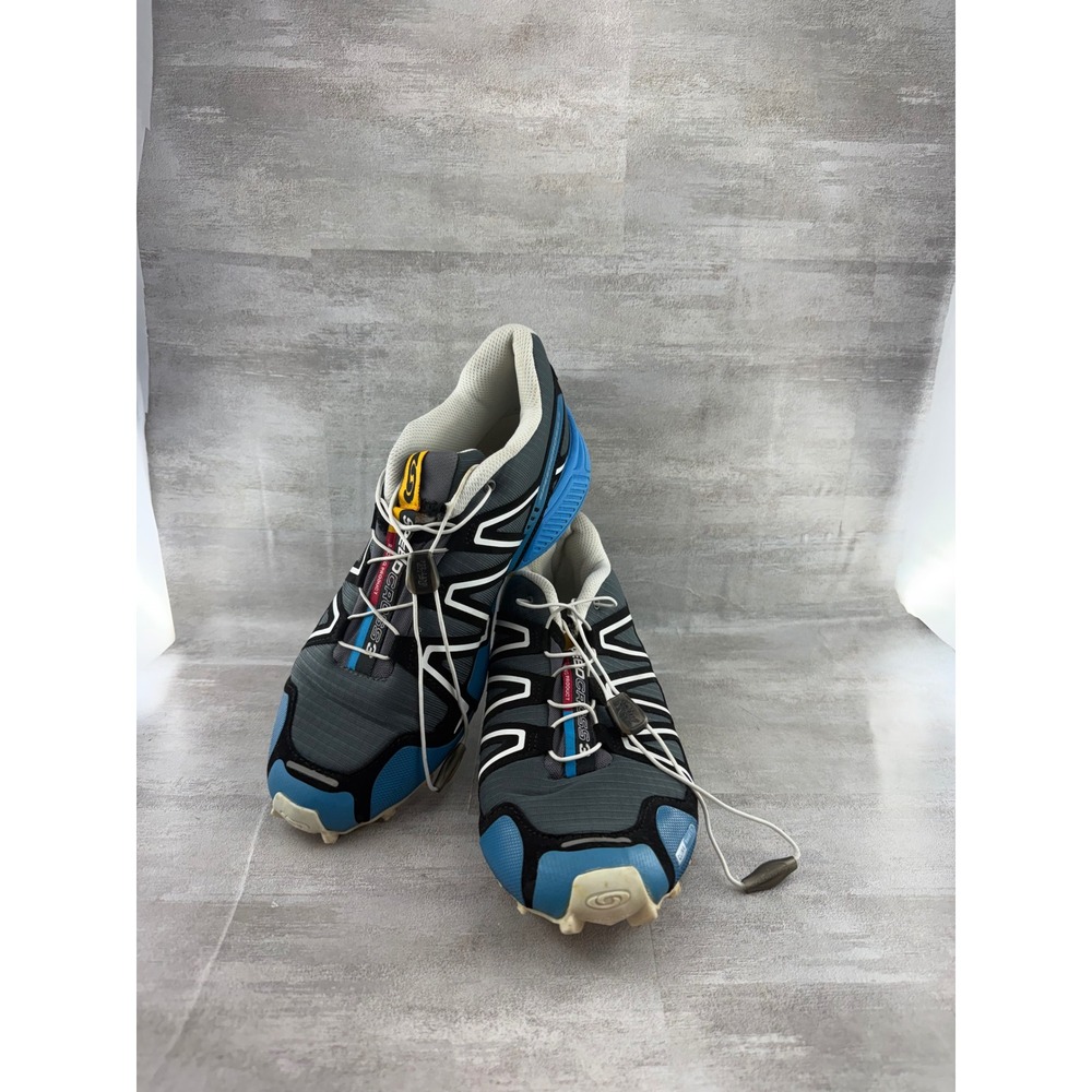 Salomon Speedcross 3 Men Trail Running Shoes Blue Grey Green 128652 Size 10